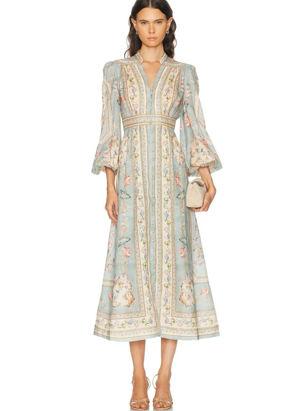 Zimmermann Roselight floral linen midi dress - Picture 1 of 16